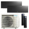 DAIKIN Multisplit Klimaanlage | Emura 3 | mattschwarz | 2x2,0 kW