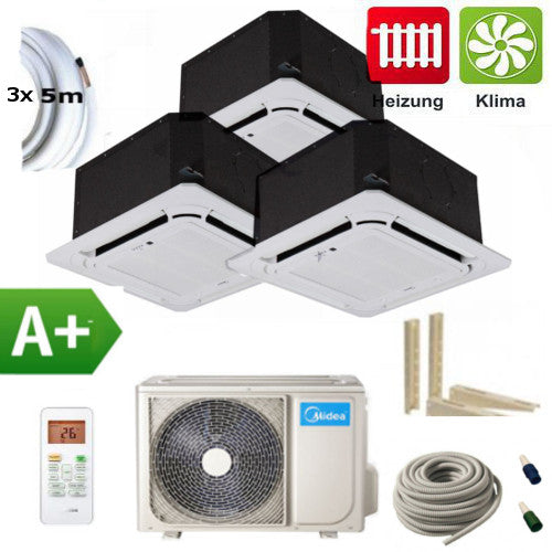 Midea Multisplit Deckenkassetten Set 3M-61K mit 2 Kassetten MMCAD-20IU