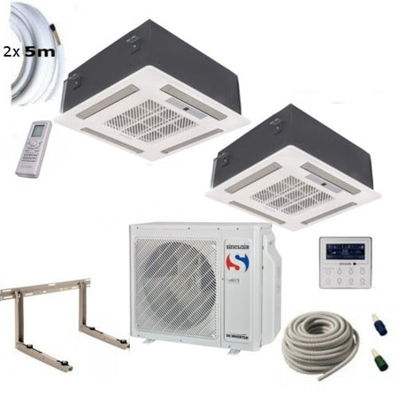Klimaanlage Komplettset Multisplit Sinclair Deckenkassette 2x4,5kW