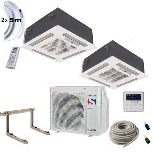 Klimaanlage Komplettset Multisplit Sinclair Deckenkassette 2x7,1kW
