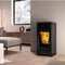 Pelletofen EdilKamin Nara | schwarz, keramik bordeaux | 7kW