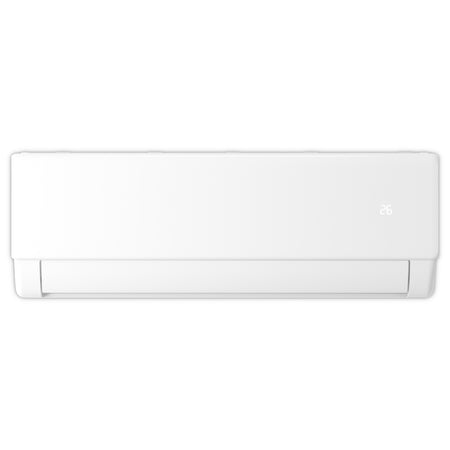 KlimaWorld NEXA S5 E INVERTER Wandgeraet mit abegrundeten Ecken und Temperaturanzeige in Weiss | Klimaworld.com