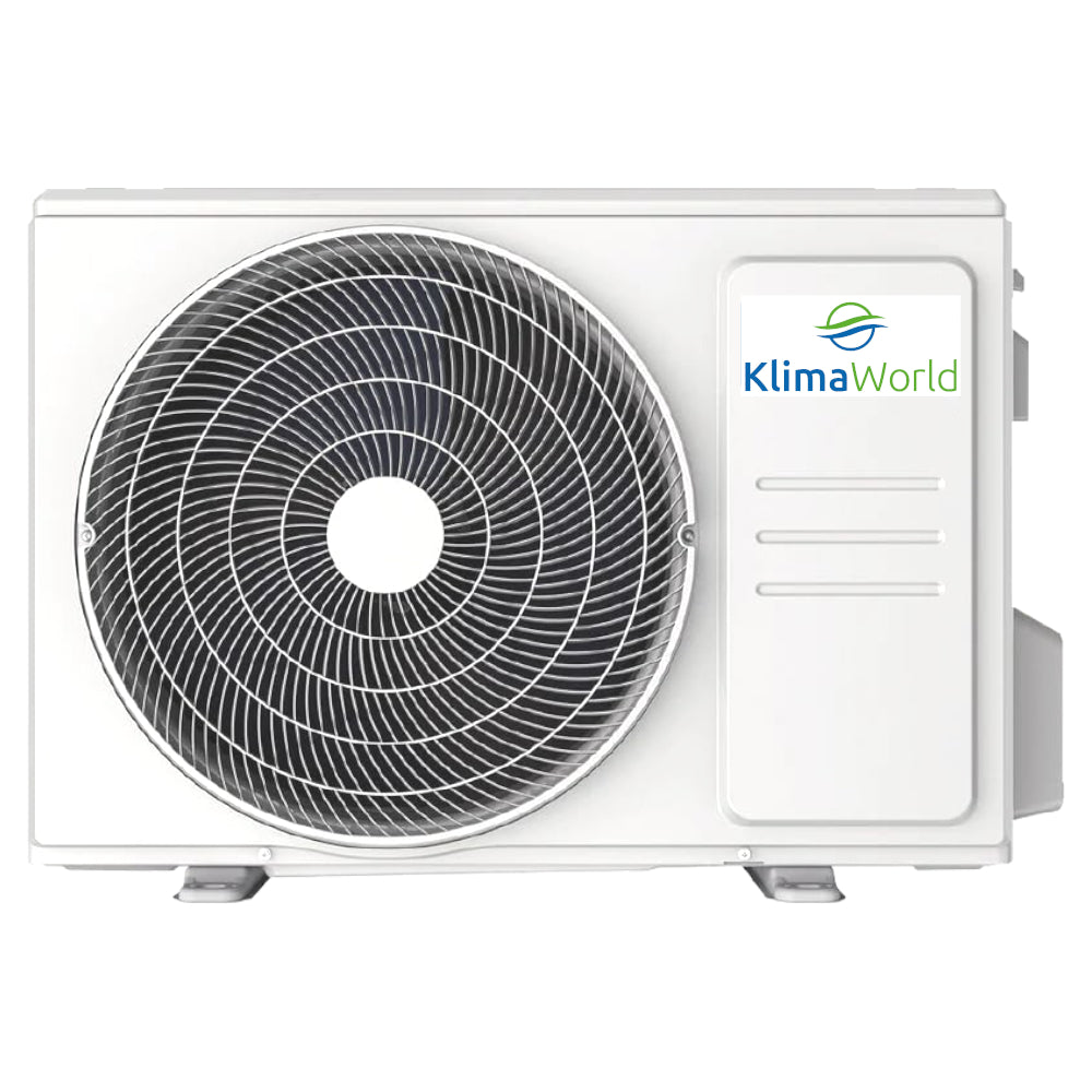 KlimaWorld Klimaanlage NEXA S5 E INVERTER Aussengeraet mit rundem Ventilatorgitter, weiss, freistehend | Klimaworld.com
