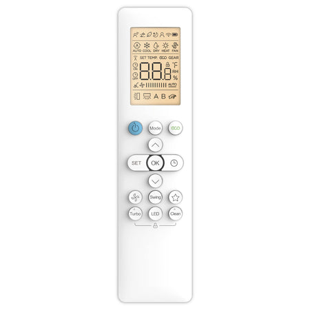 KlimaWorld Fernbedienung für NEXA S5 E INVERTER mit beleuchtetem Display, Tasten und Eco Button | Klimaworld.com