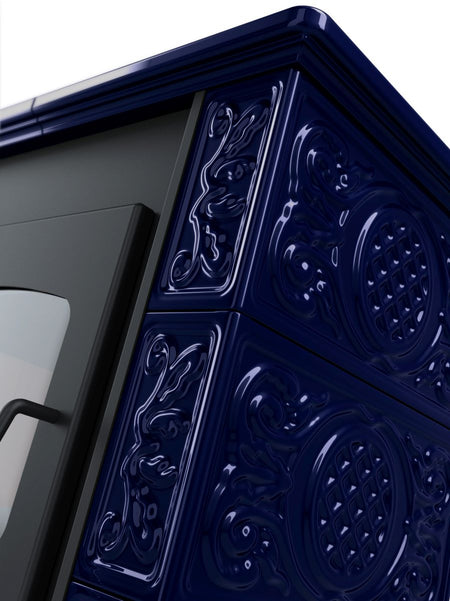 HS Flamingo Kaminofen Bali blau, Detail | klimaworld.com