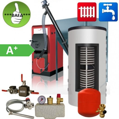 Pelletkessel Orligno 100 mit Pelletbrenner BAFA Förderbar 16 kW
