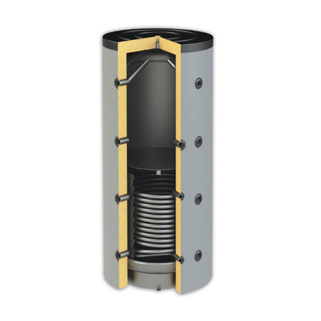 Ansicht Querschnitt mit Isolierung - ThermoFlux Pufferspeicher PBM-R 300 | für Heizungswasser | 1 WT | klimaworlv.com
