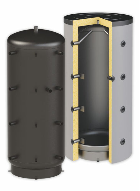 Beispiel mit Isolierung - ThermoFlux Pufferspeicher PBM 1500 | ohne Isolierung | ohne WT | klimaworlv.com