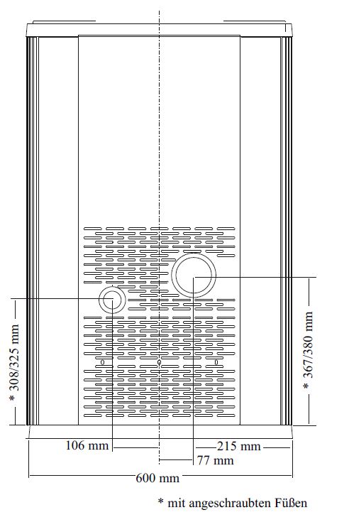 Pelletofen EdilKamin Lila Plus Keramik Stahl Topfstein 8 kW mit Fernbedienung
