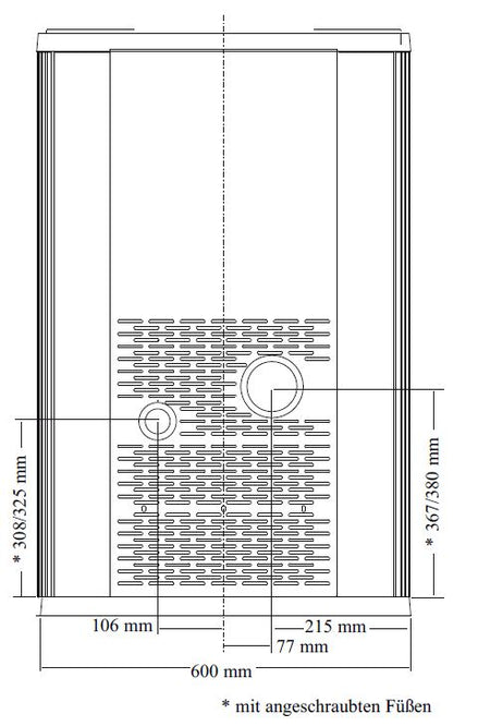 Pelletofen EdilKamin Lila Plus Keramik Stahl Topfstein 8 kW mit Fernbedienung