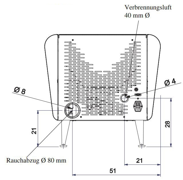 Pelletofen EdilKamin Brio schwarz 8 kW mit Fernbedienung