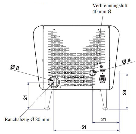 Pelletofen EdilKamin Brio schwarz 8 kW mit Fernbedienung