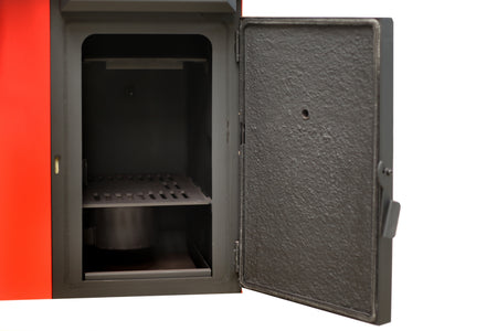 ThermoFlux Pelling ECO Pelletheizung mit geoefneter schwarzer Tuer | Klimaworld.com