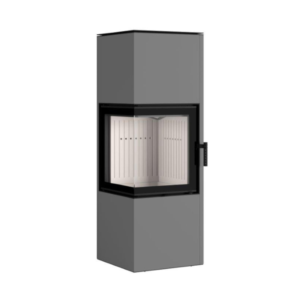 Hajduk Kaminofen Pixel L| 7 kW| rechteckiger Kaminofen| Grau | klimaworld.com