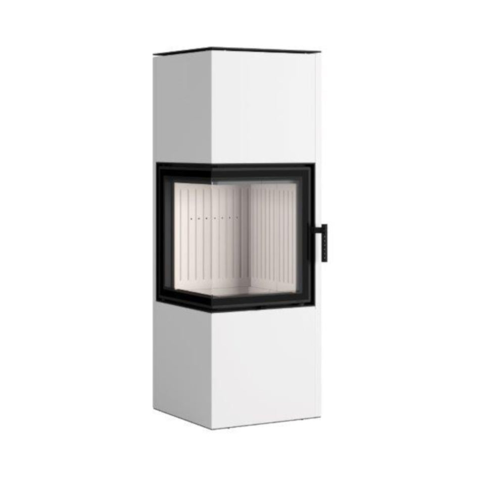 Hajduk Kaminofen Pixel L| 7 kW| rechteckiger-Kaminofen| Weiß | klimaworld.com