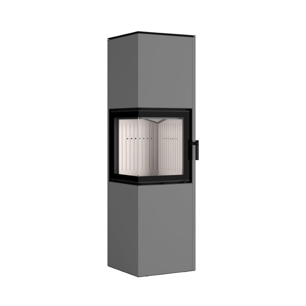 Hajduk Kaminofen Pixel XXL | 7 kW | rechteckiger Kaminofen | Grau