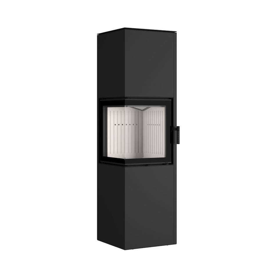 Hajduk Kaminofen Pixel XXL | 7 kW | rechteckiger Kaminofen | Schwarz | klimaworld.com