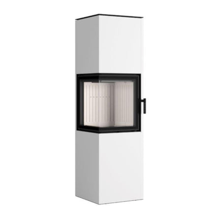 Hajduk Kaminofen Pixel XXL| 7 kW| rechteckiger Kaminofen| Weiß | klimaworld.com