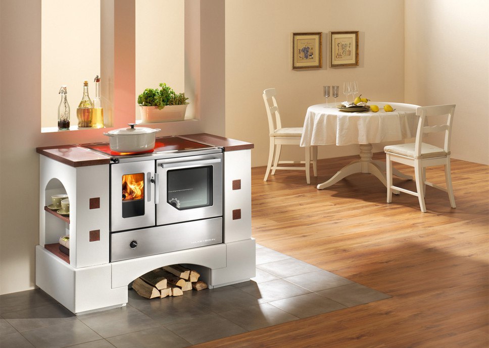 Herdbausatz Planai.5-C mit Bausatzherd BSH 75.5-SF Edelstahl cotto/ terracotta