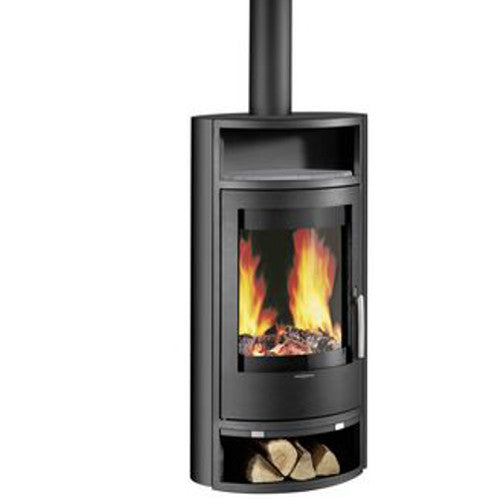 Oranier Polar 4 Korpus Stahl Schwarz mit Kachel Kaminofen 5 kW