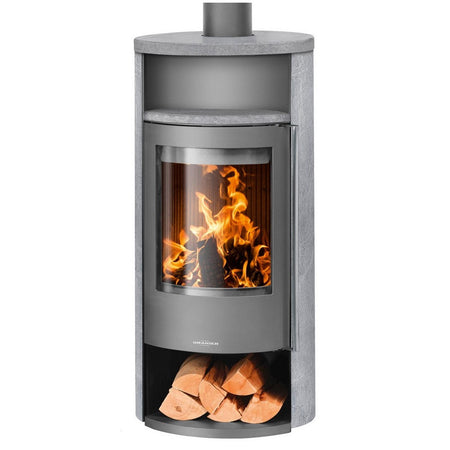 ORANIER | Polar Neo 4 | Kaminofen| Gussgrau | 5.0 kW | Speckstein