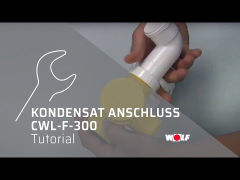 Dieses Video erklärt Ihnen den Kondensat-Anschluss für das WOLF Wohnraumlüftungsgerät CWL-F-300 Excellent. 
Mehr zu WOLF Wohnraumlüftungen: https://www.wolf.eu/profi-portal/produktkatalog/ventilation-domestic/