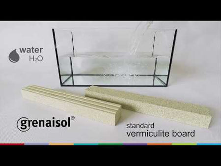 Absorption and degradation Grenaisol board compared with a standard vermiculite board