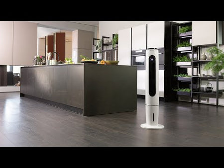 Le rafraîchisseur à base rotative, qui assure une diffusion optimale de l'air dans la pièce et un bien-être accru. Avec ioniseur intégré, pour une meilleure qualité de l'air intérieur. More info: https://www.olimpiasplendid.fr/rafraichisseur_dair/peler-tower