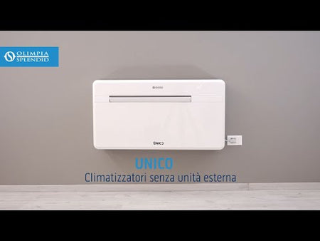 Installationsanleitung für Wärmepumpen-Klimageräte ohne Außeneinheit Unico Evo und Unico Next. Schritt-für-Schritt-Anleitung für Installateure von Olimpia Splendid-Klimageräten.