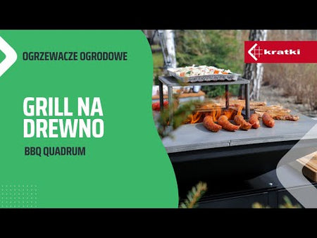 Quadrum Gartenkamin mit Grill. Professioneller Grill für den Garten.