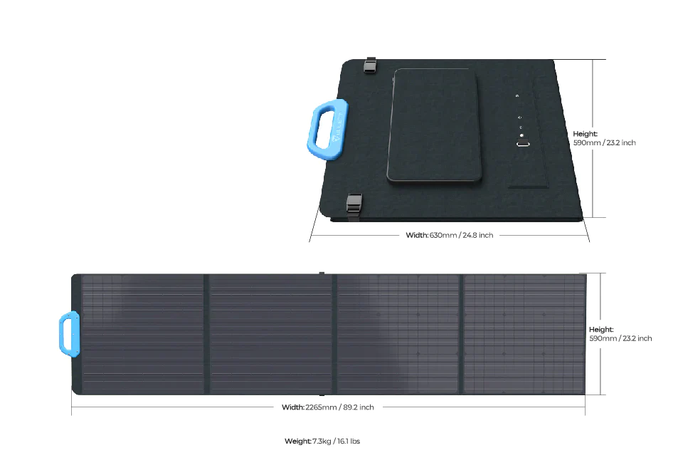 Solarpanel SP200 | faltbar | monokristallin | 200 W | 3