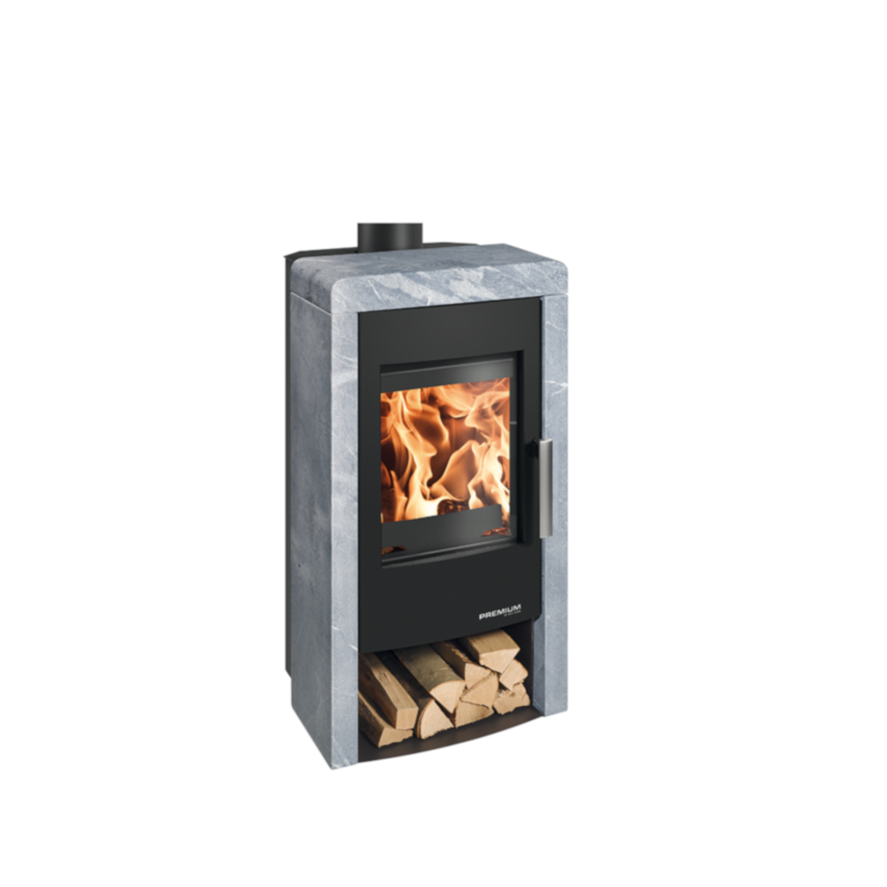 Haas+Sohn | Kaminofen PYRUS easy 294.15-ST Speckstein, perl-schwarz | 6 kW