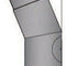 Rauchrohrbogen 22° mit Tür geschliffen Durchmesser 130mm