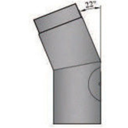 Rauchrohrbogen 22° mit Tür geschliffen Durchmesser 180mm