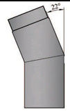 Rauchrohrbogen 22° Durchmesser 200mm