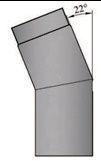 Rauchrohrbogen 22° geschliffen Durchmesser 150mm