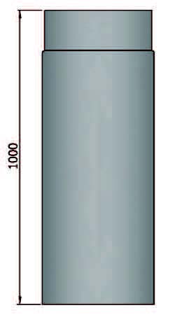 Rauchrohr 1000mm mit Durchmesser 140mm