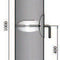 Rauchrohr 1000mm-Drosselklappe, integrierte Tür, Kondensring Ø130mm