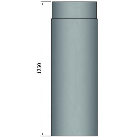 Rauchrohr 1250mm mit Durchmesser 150mm
