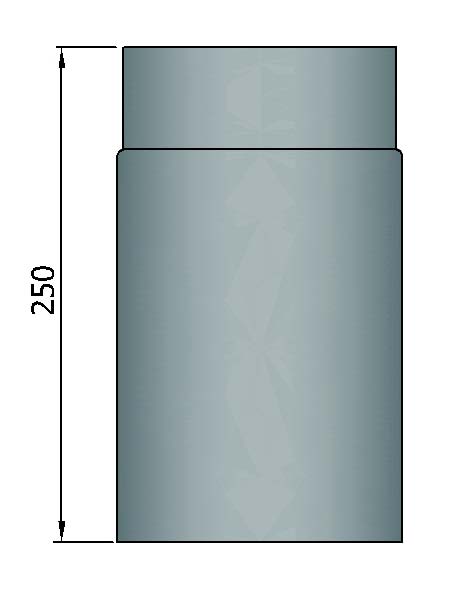 Rauchrohr 250mm mit Durchmesser 180mm