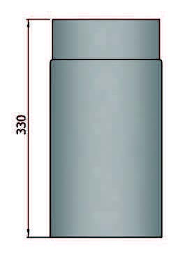 Rauchrohr 330mm mit Durchmesser 180mm