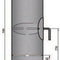 Rauchrohr 500mm-Drosselklappe, integrierter Tür und Kondensring Ø130mm