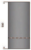 Rauchrohr 500mm mit Kondensring Durchmesser 120mm