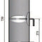 Rauchrohr 750mm-Drosselklappe, integrierter Tür und Kondensring Ø150mm