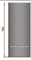 Rauchrohr 750mm mit Kondensring Durchmesser 120mm