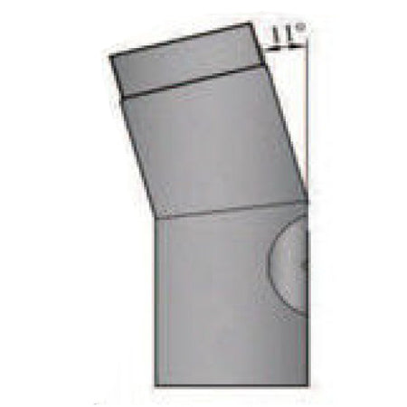 Rauchrohrbogen 11° mit Tür geschliffen Durchmesser 130mm