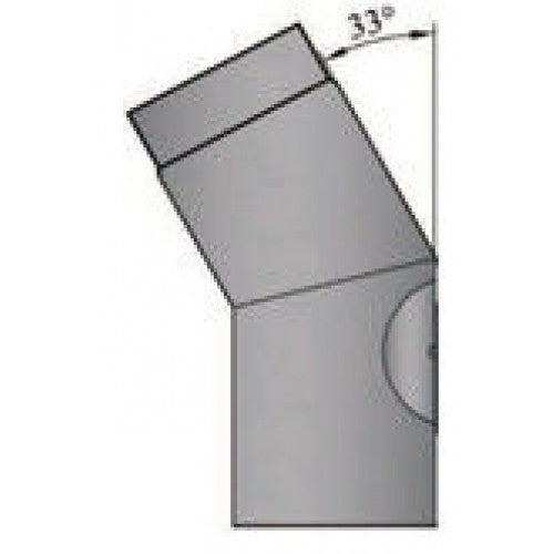 Rauchrohrbogen 33° mit Tür Durchmesser 150mm