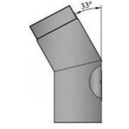 Rauchrohrbogen 33° mit Tür geschliffen Durchmesser 180mm
