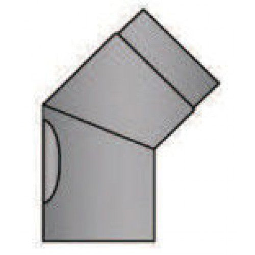Rauchrohrbogen 45° mit Tür Durchmesser 150mm