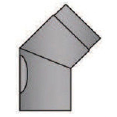 Rauchrohrbogen 45° mit Tür Durchmesser 150mm